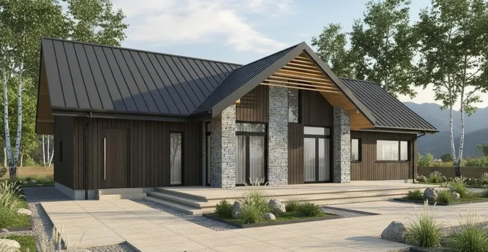 Проект Одноэтажный дом 18 на 4, 137 м2