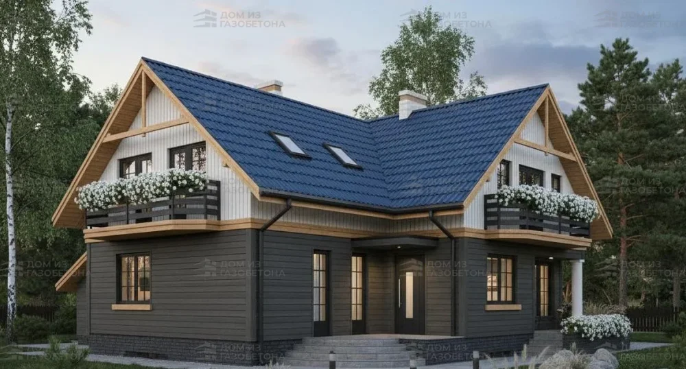 Проект Двухэтажный дом 13 на 14, 242 м2