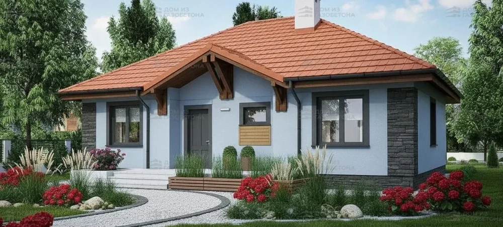 Проект Одноэтажный дом 13 на 10, 101 м2