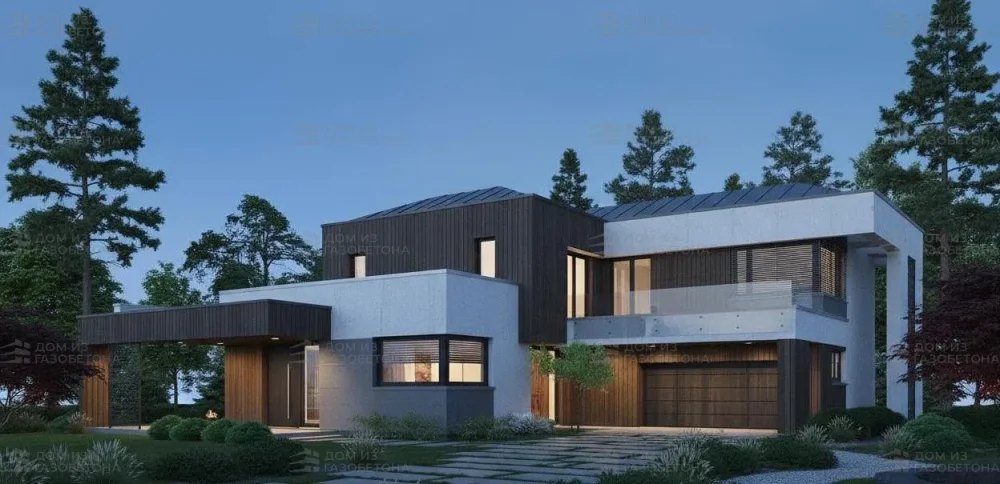 Проект Двухэтажный дом 22 на 15, 324 м2