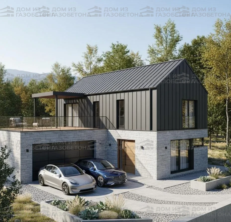 Проект Двухэтажный дом 13 на 15, 204 м2