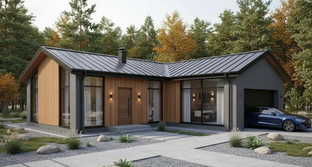 Проект Одноэтажный дом 13 на 17, 121 м2