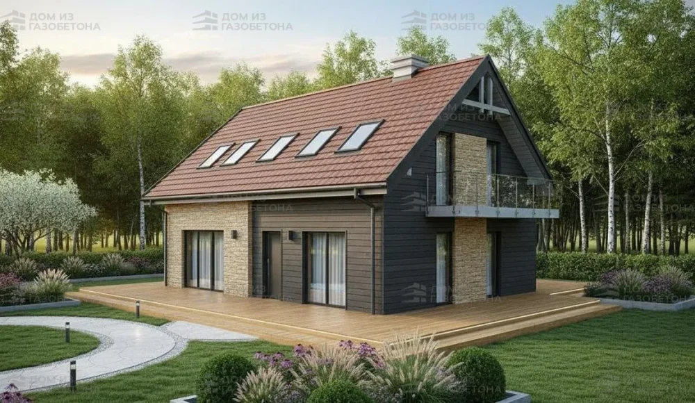 Проект Двухэтажный дом 8 на 14, 150 м2