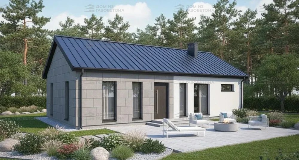 Проект Одноэтажный дом 12 на 14, 84 м2