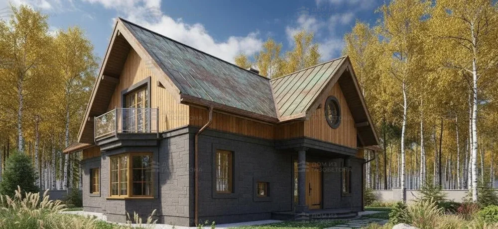 Проект Двухэтажный дом 12 на 12, 157 м2