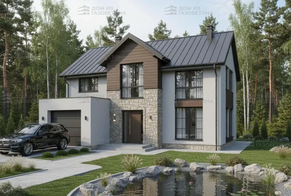 Проект Двухэтажный дом 10 на 7, 110 м2