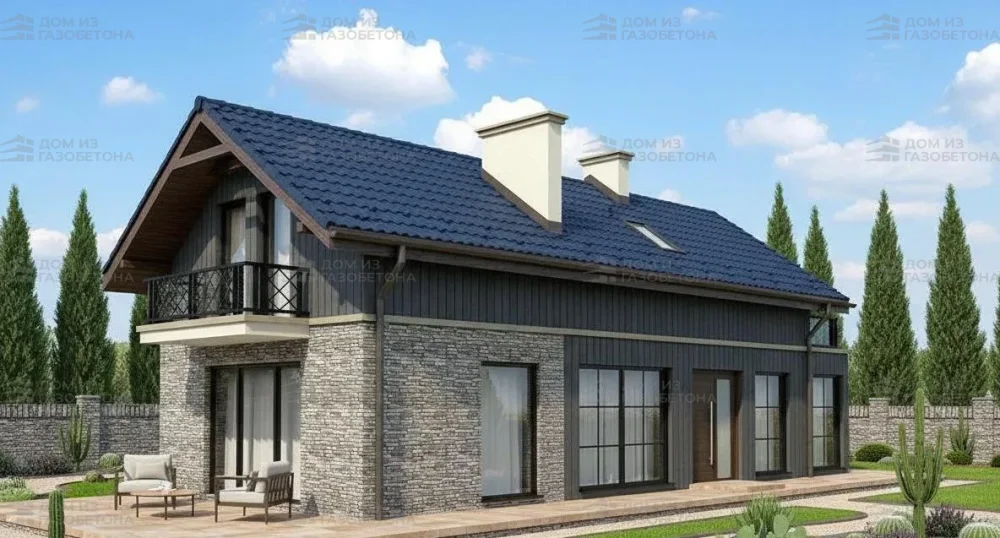 Проект Двухэтажный дом 5 на 15, 114 м2